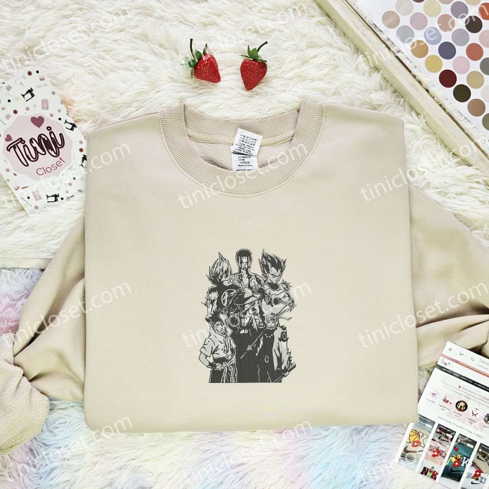 Famous Anime Characters Embroidered Shirt
