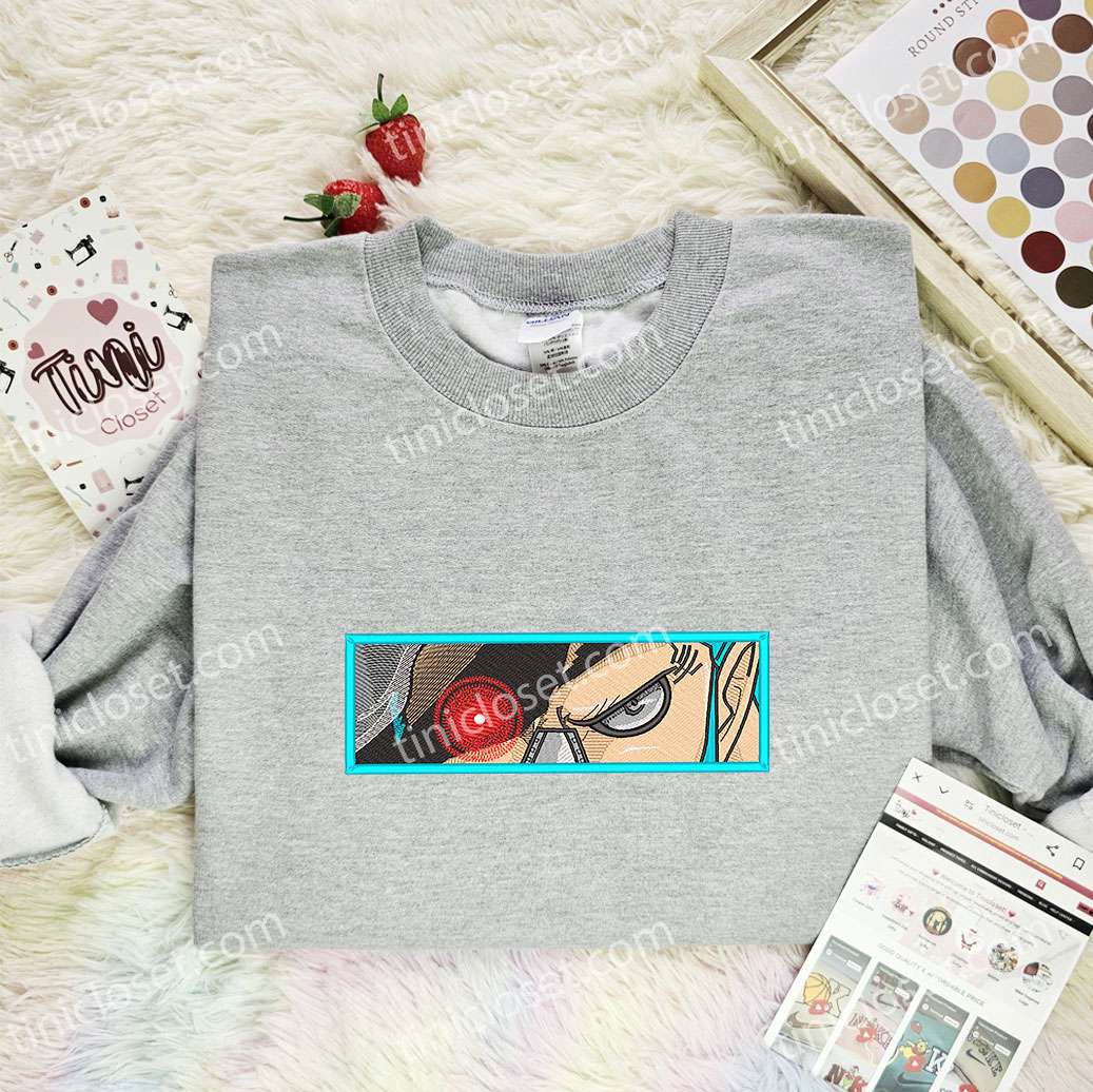 Franky Eyes One Piece Anime Embroidered Shirt