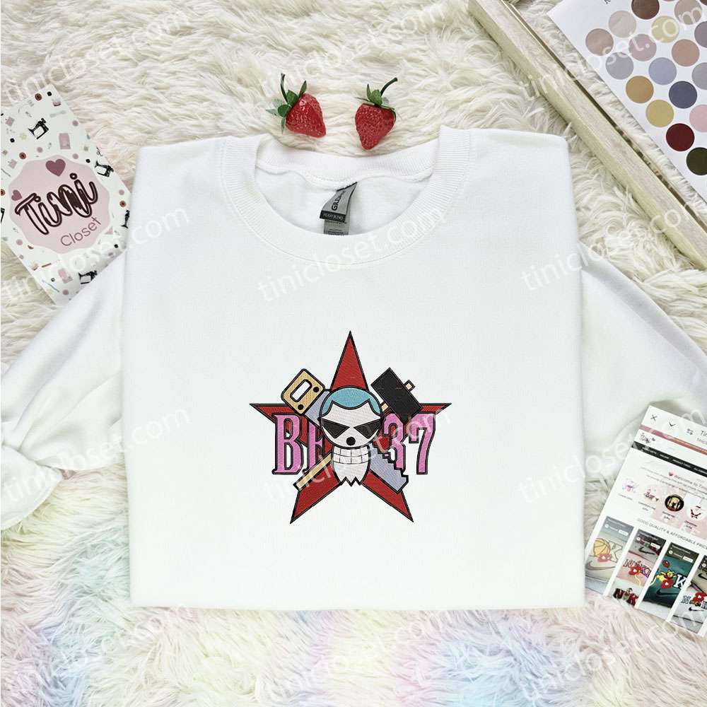 Franky Logo One Piece Anime Embroidered Shirt