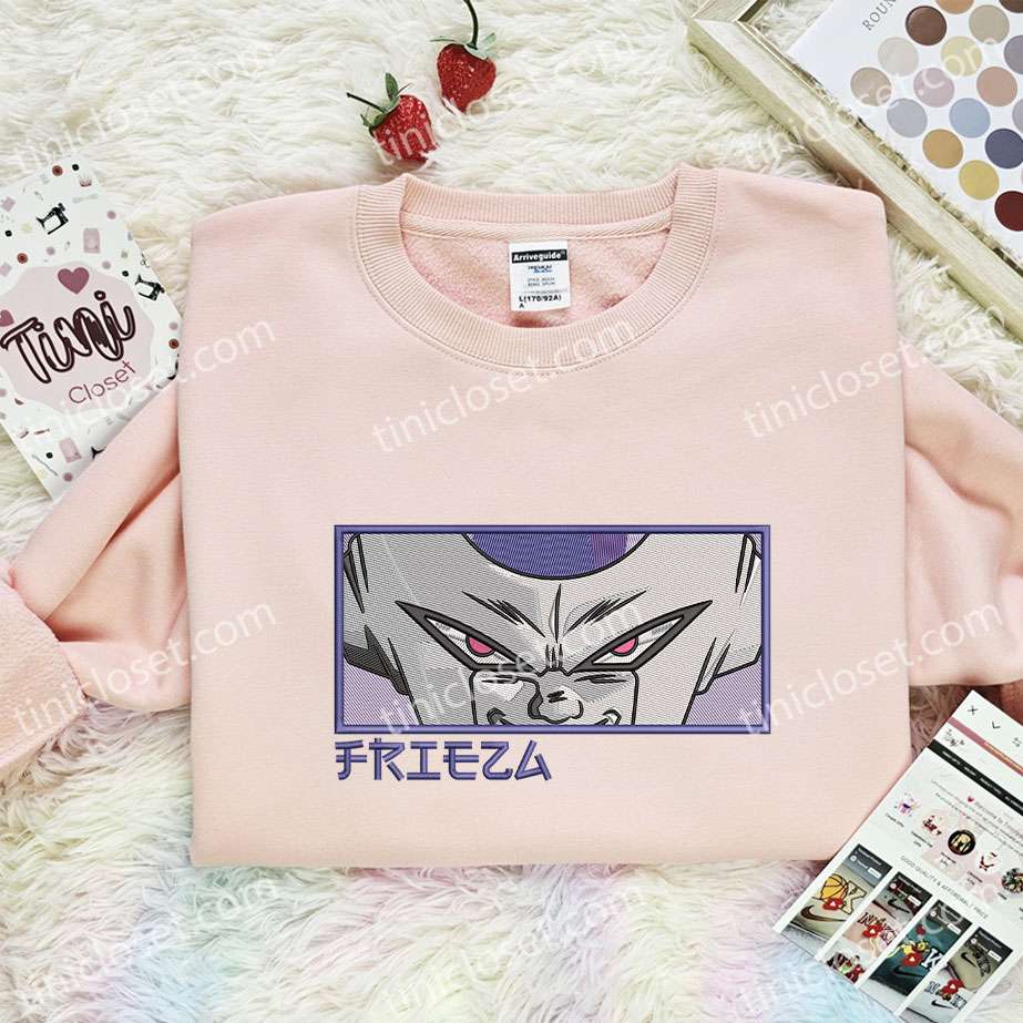 Frieza Embroidered Shirt, Dragon Ball Embroidered Hoodie, Anime Embroidered Sweatshirt