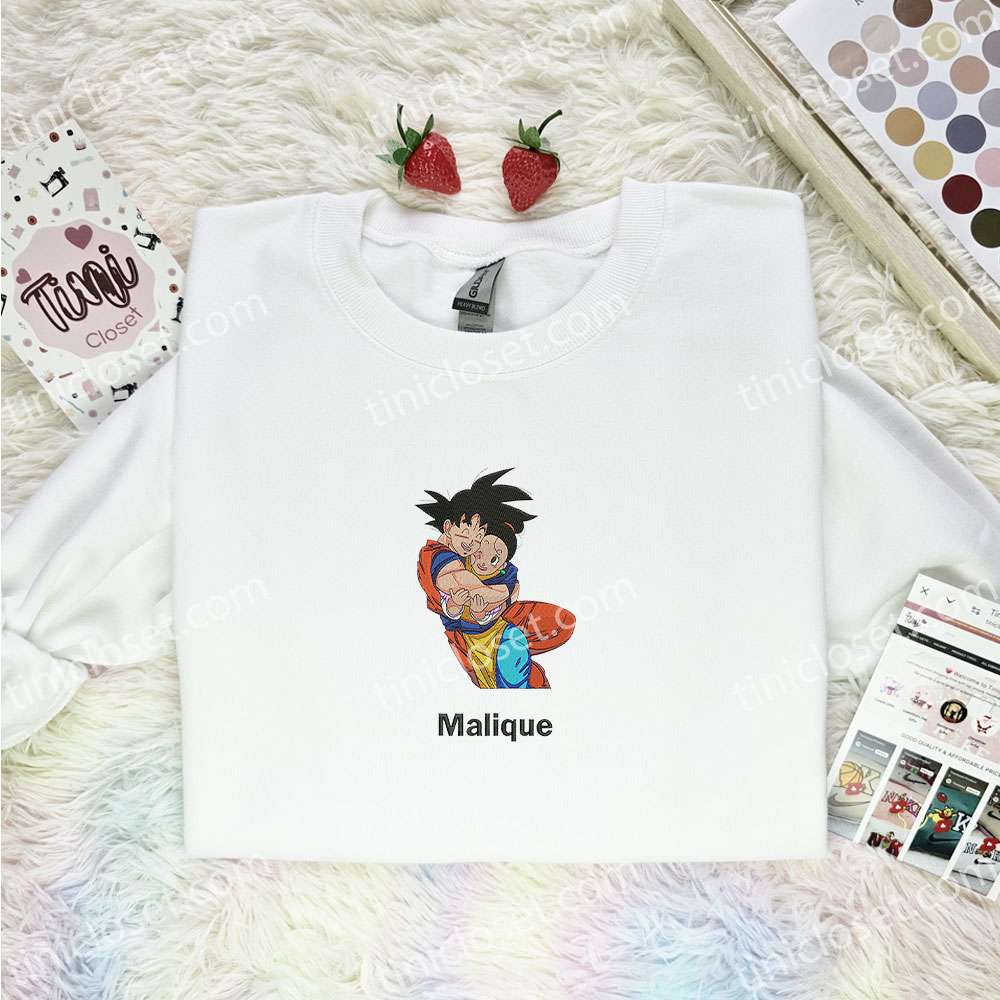 Goku And Chichi Dragon Ball Anime Embroidered Shirt