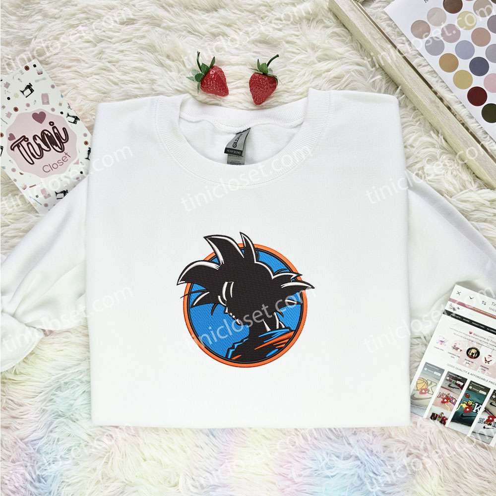 Goku Backlighting Dragon Ball Anime Embroidered Shirt