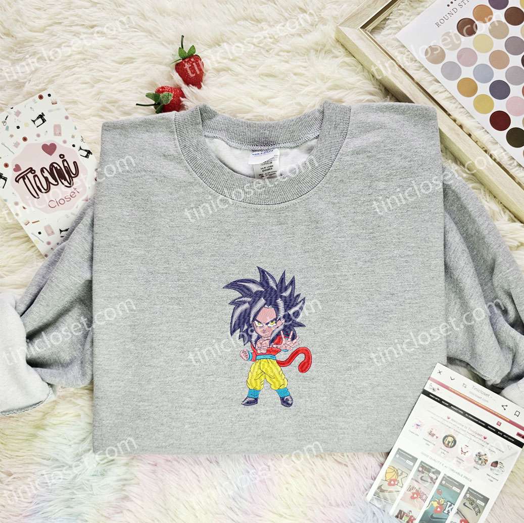 Goku Chibi Dragon Ball Anime Embroidered Shirt