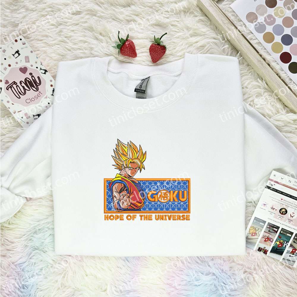 Goku Hope Of The Universe Dragon Ball Anime Embroidered Shirt