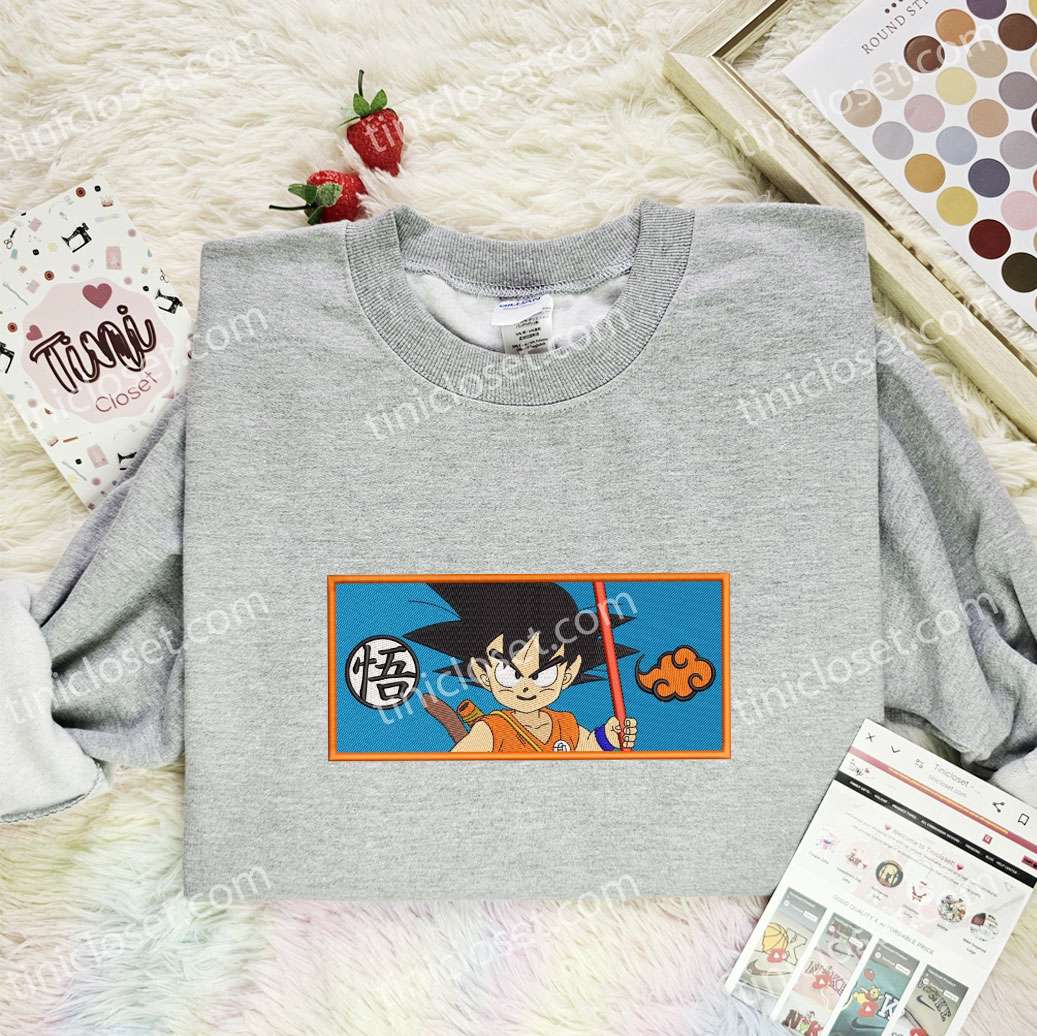 Goku Little Dragon Ball Anime Embroidered Shirt