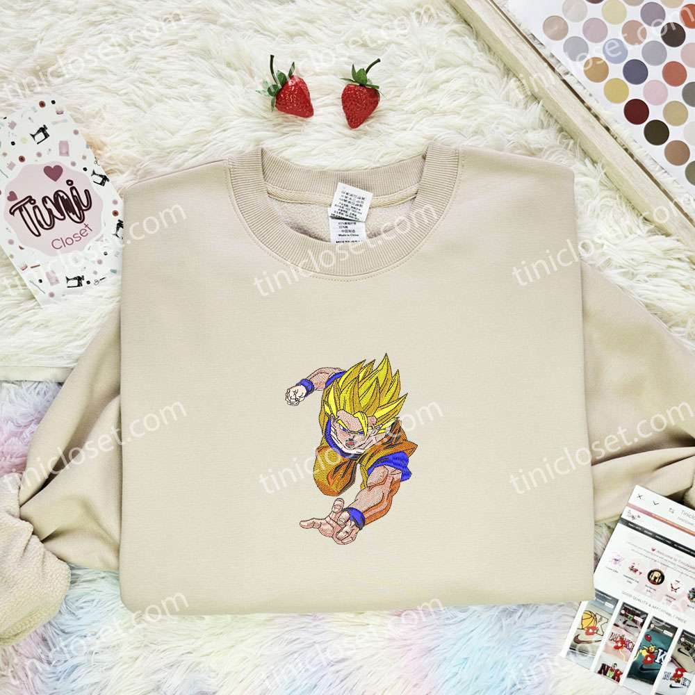 Goku Super Saiyan Dragon Ball Anime Embroidered Shirt