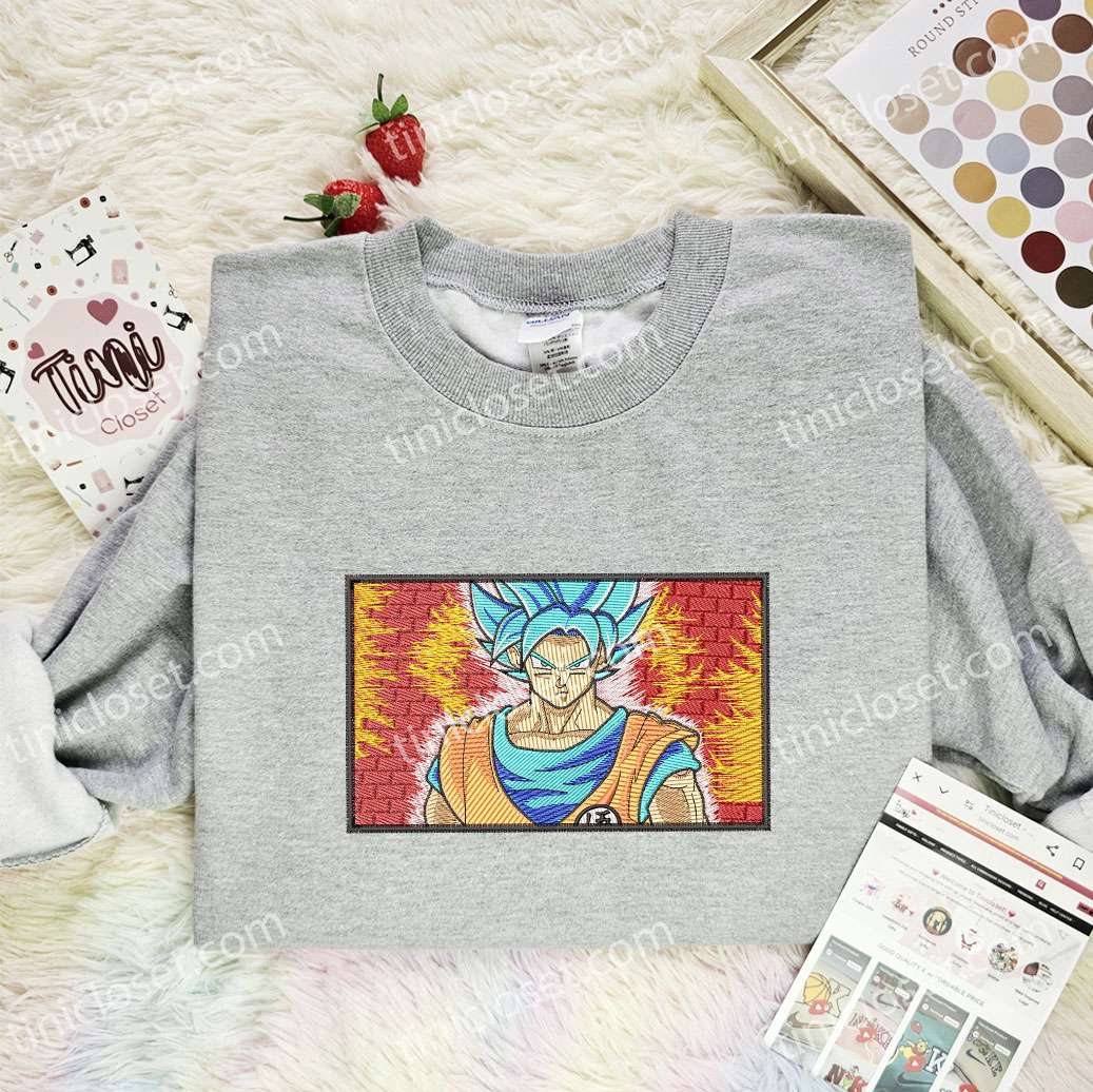 Goku Wall Frame Dragon Ball Anime Embroidered Shirt