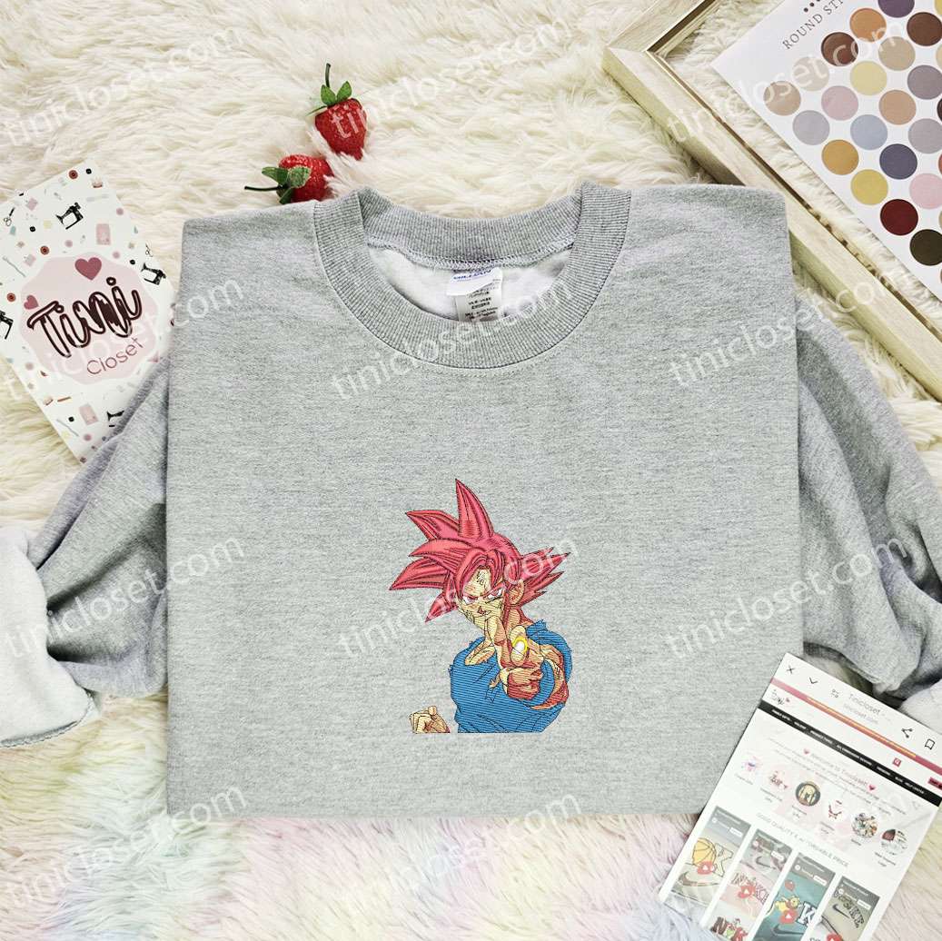 Goku Wants You Dragon Ball Anime Embroidered Shirt