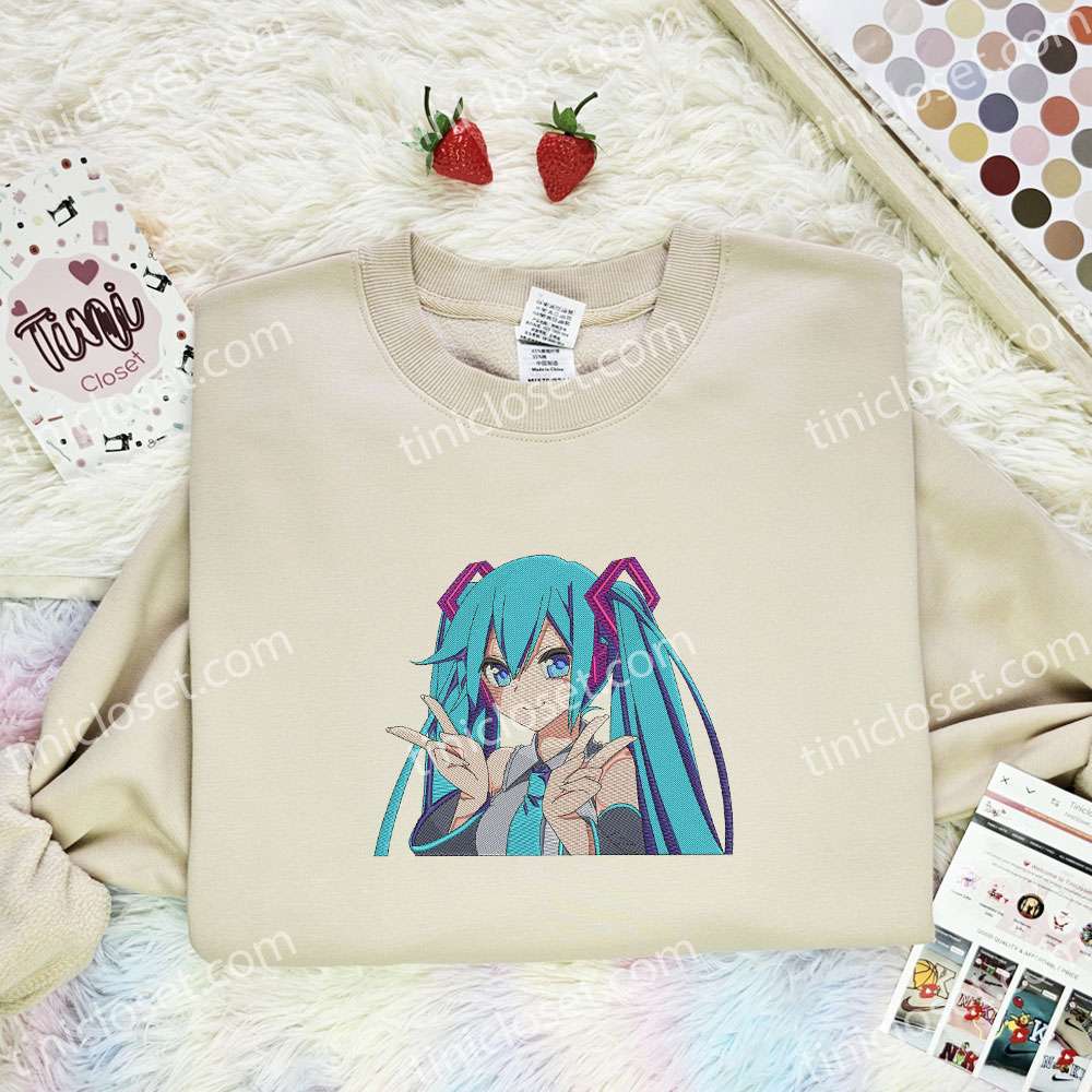 Hatsune Miku Anime Embroidered Shirt