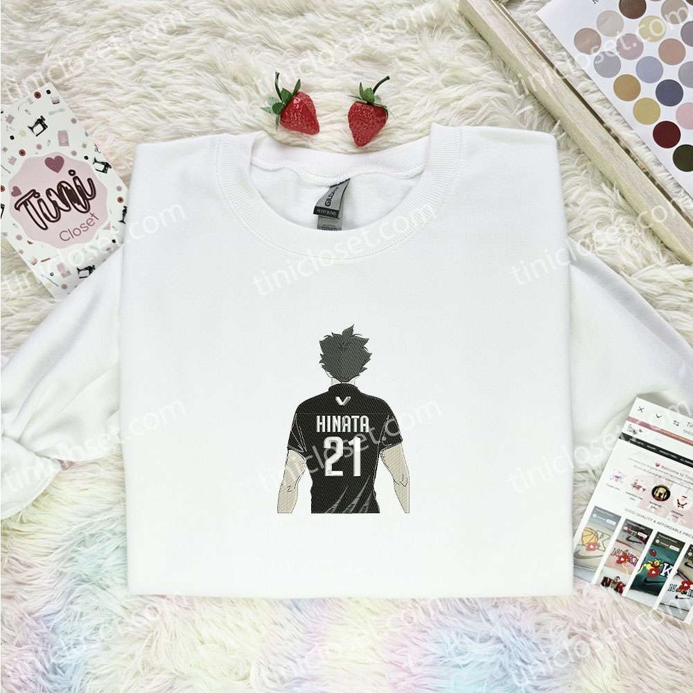 Hinata Back Haikyuu Anime Embroidered Shirt