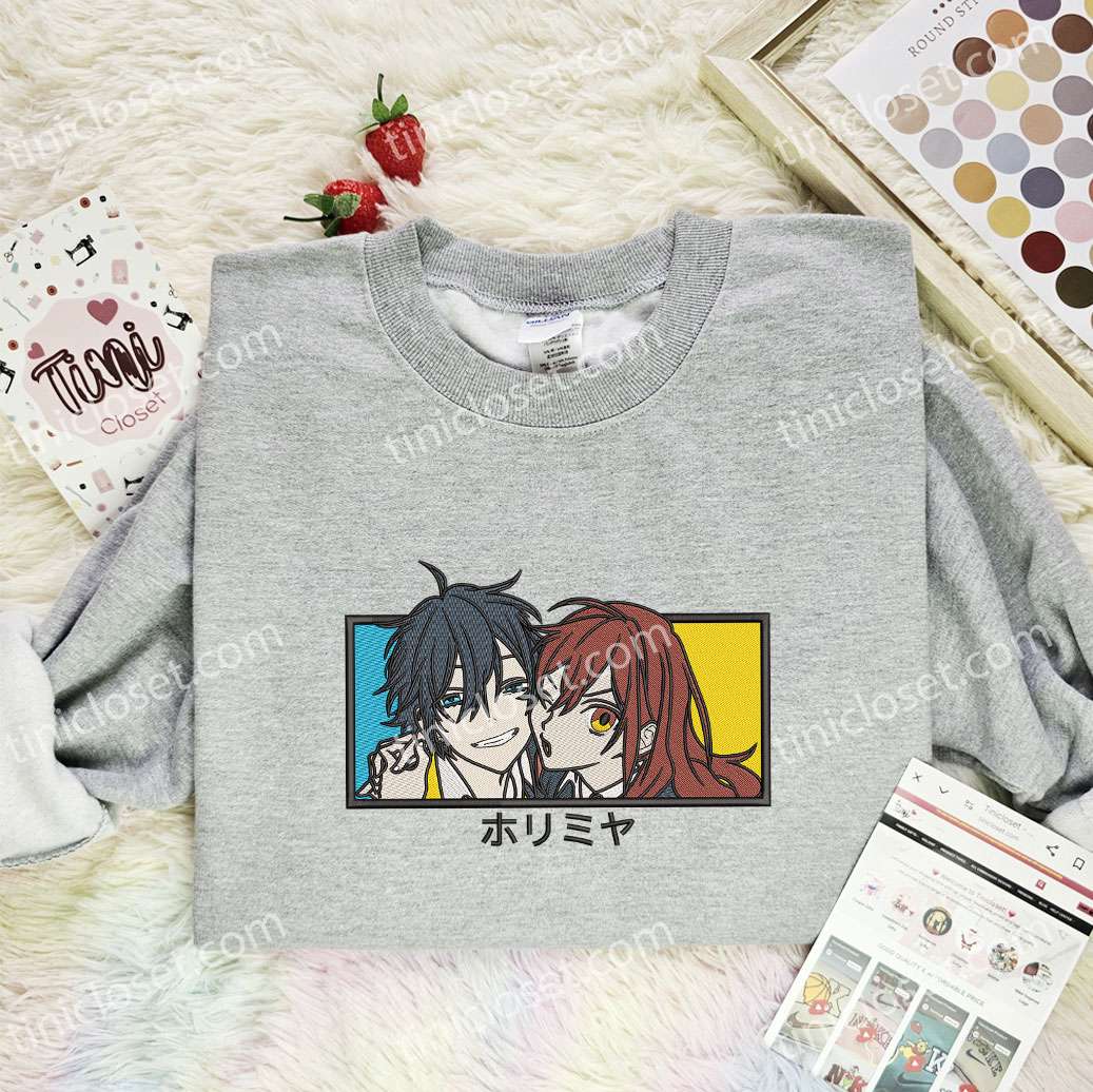 Horimiya Couple Anime Embroidered Shirt