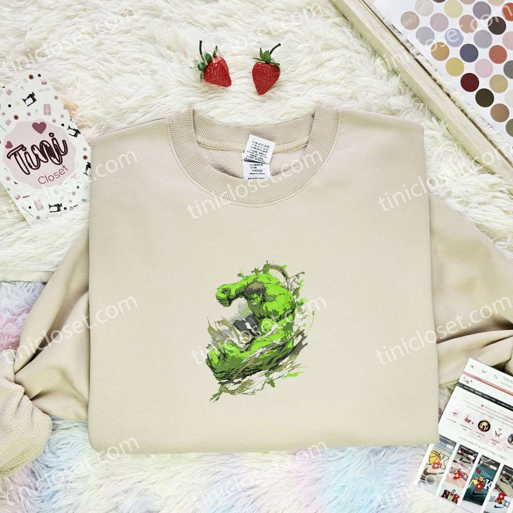 Hulk Avengers Marvel Movie Embroidered Shirt