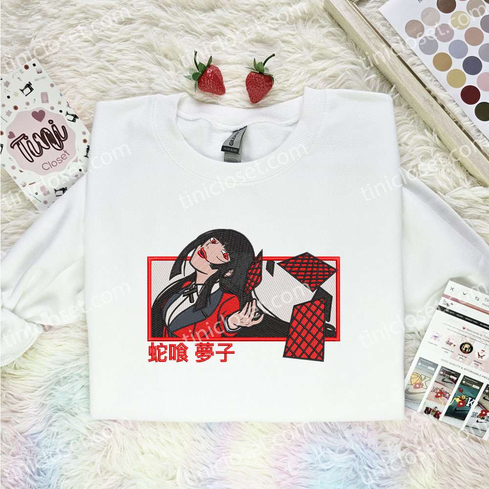 Jabami Yumeko Kakegurui Anime Embroidered Shirt