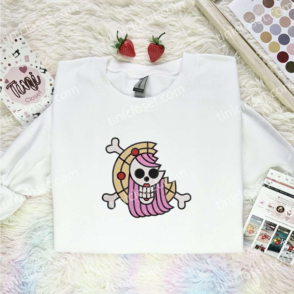 Jewelry Bonney Jolly Roger One Piece Anime Embroidered Shirt