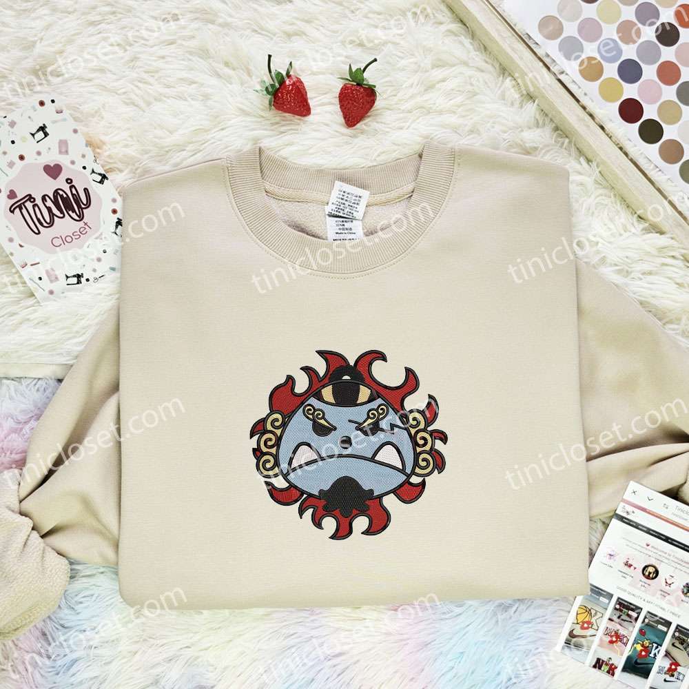 Jinbe Logo One Piece Anime Embroidered Shirt