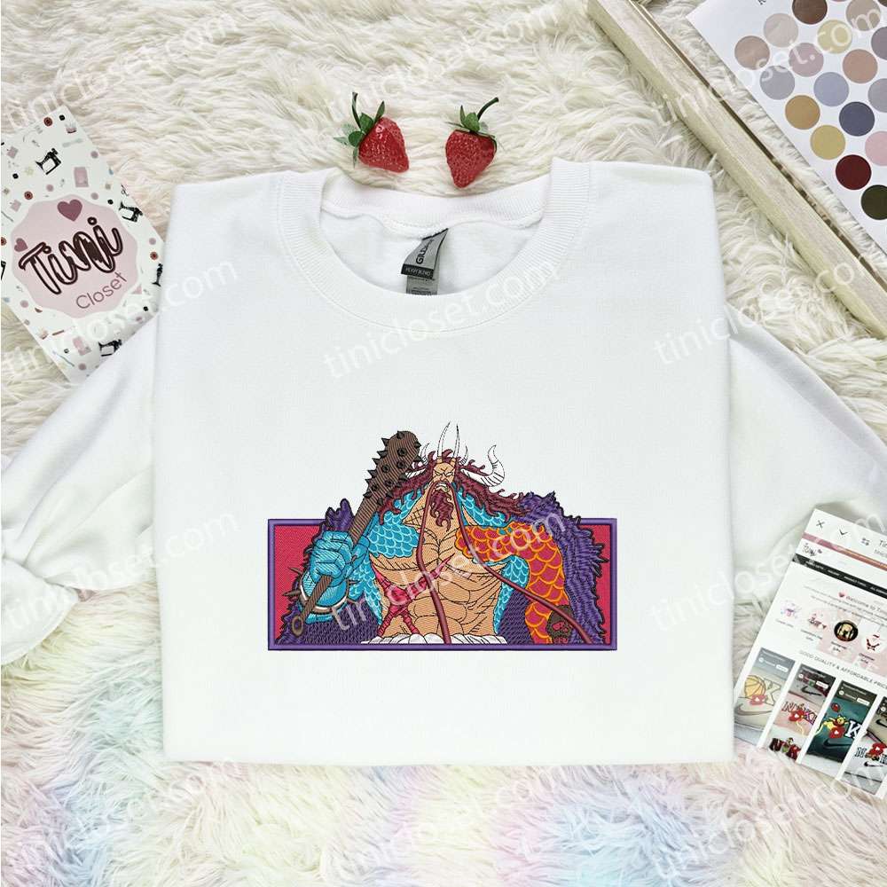 Kaido One Piece Anime Embroidered Shirt