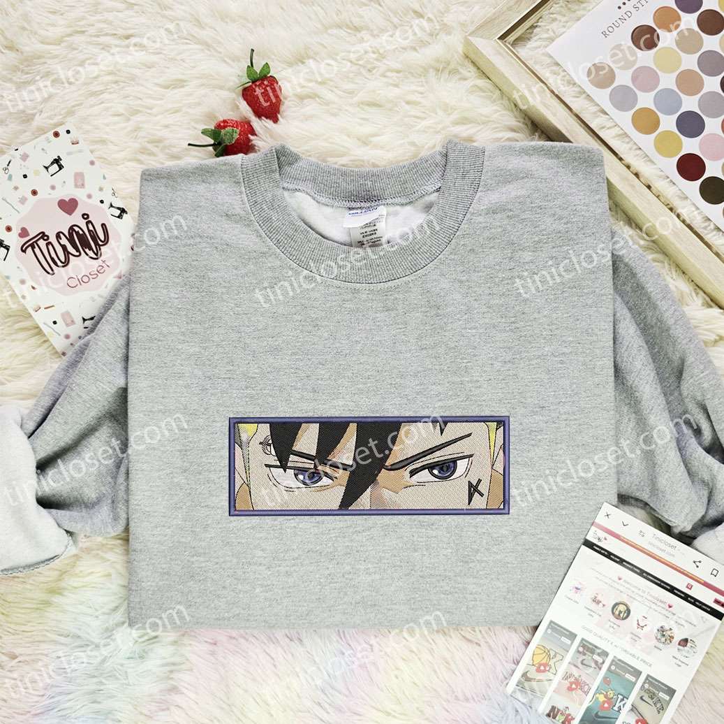 Kawaki Eyes Boruto Anime Embroidered Shirt