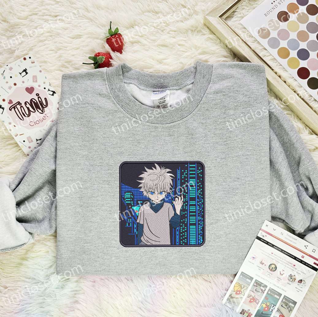 Killua City Hunter x Hunter Anime Embroidered Shirt