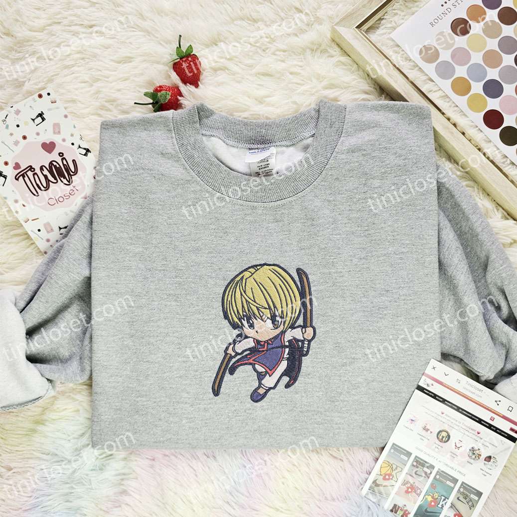 Kurapika Chibi Hunter x Hunter Anime Embroidered Shirt