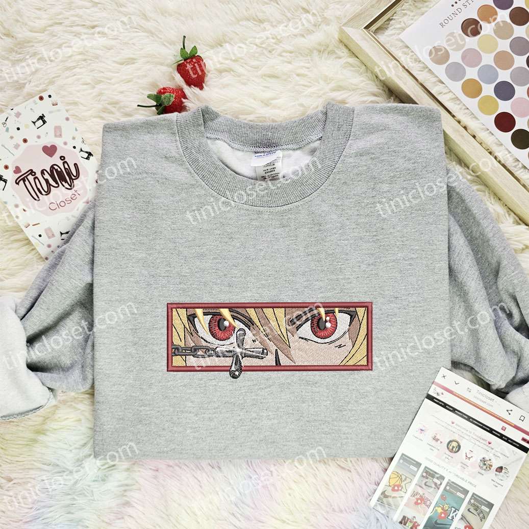 Kurapika Eyes Hunter x Hunter Anime Embroidered Shirt