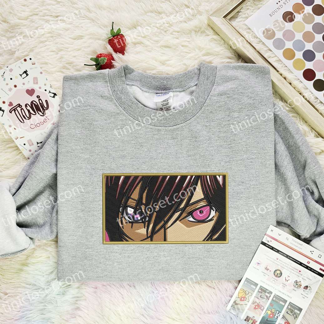 Lelouch Lamperouge Eyes Code Geass Anime Embroidered Shirt