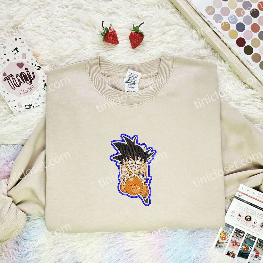 Little Goku Dragon Ball Anime Embroidered Shirt