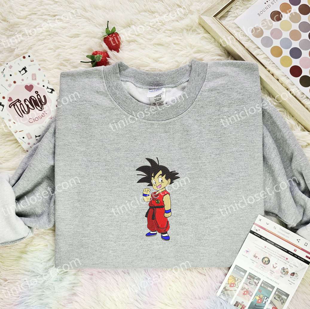 Little Goku Dragon Ball Anime Embroidered Shirt