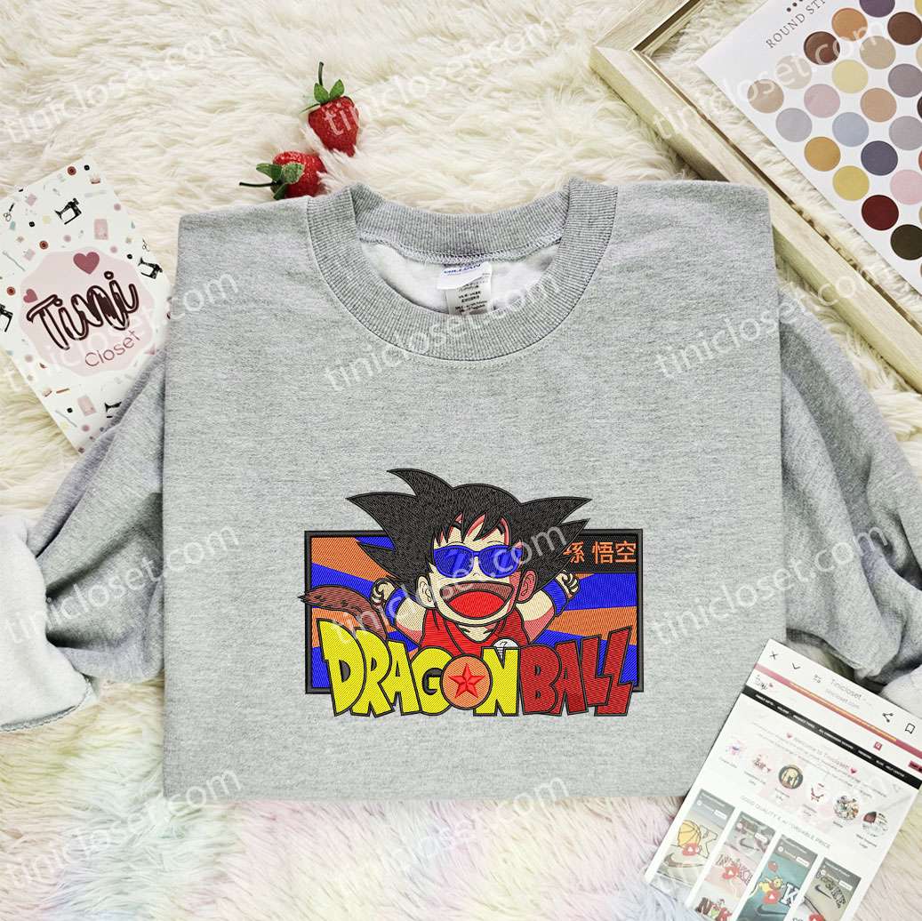 Little Goku Dragon Ball Anime Embroidered Shirt