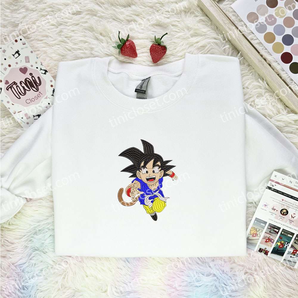 Little Goku Dragon Ball Anime Embroidered Shirt