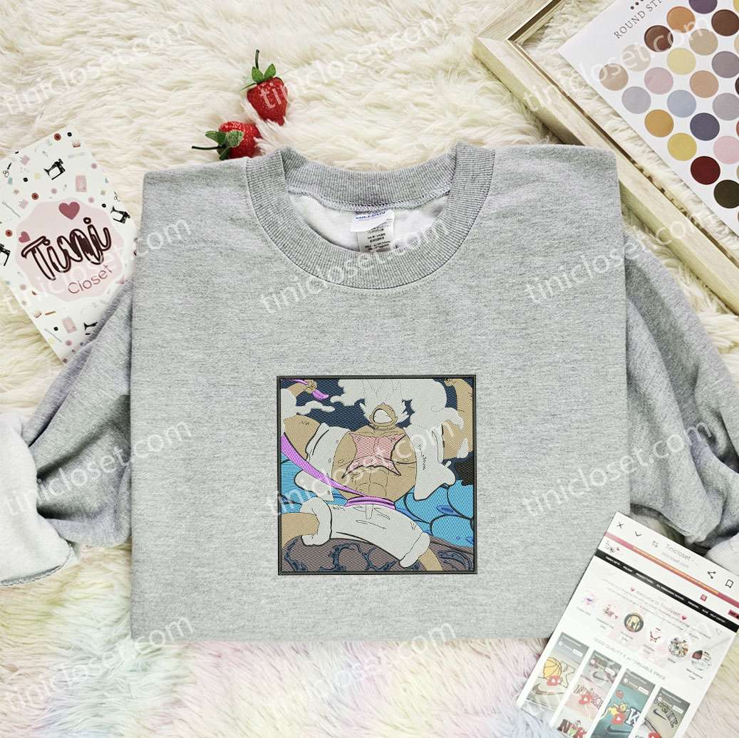 Luffy Transform One Piece Anime Embroidered Shirt