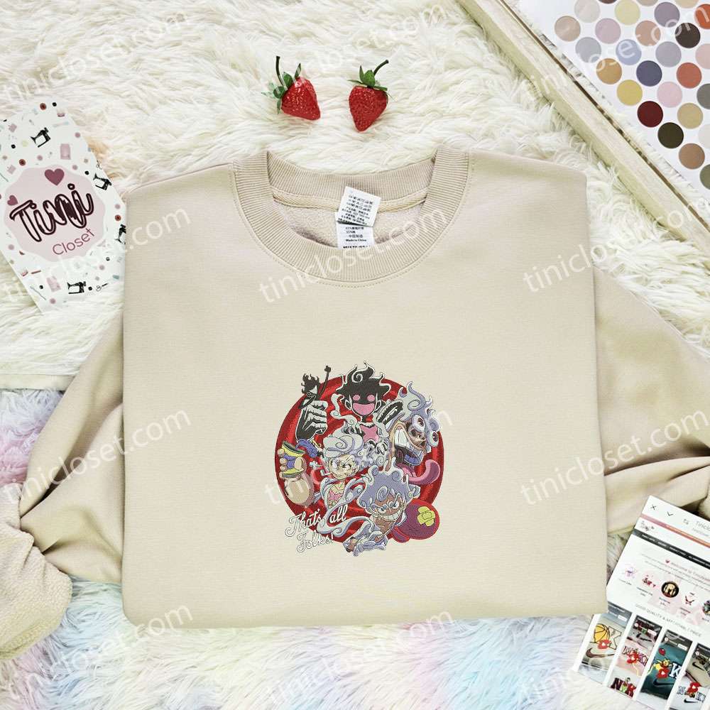 Luffy Forms One Piece Anime Embroidered Shirt
