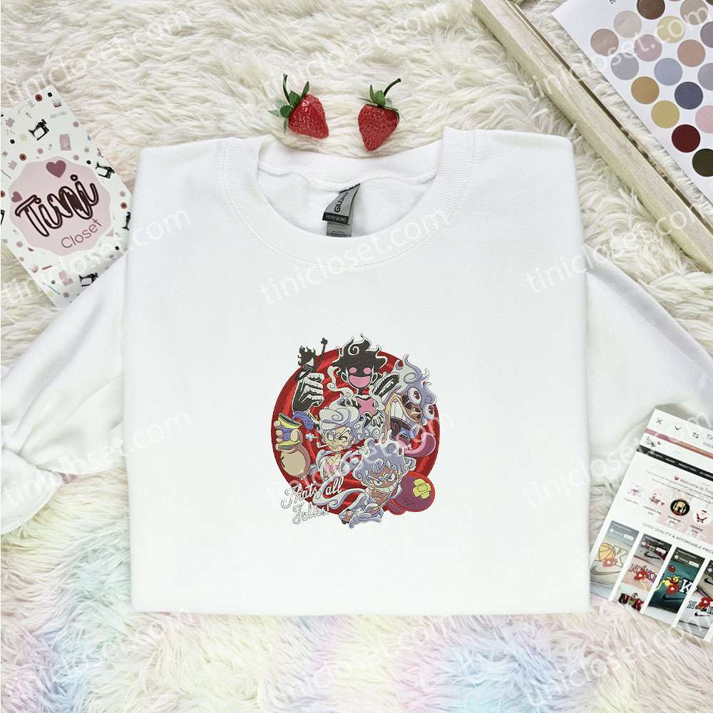 Luffy Forms One Piece Anime Embroidered Shirt