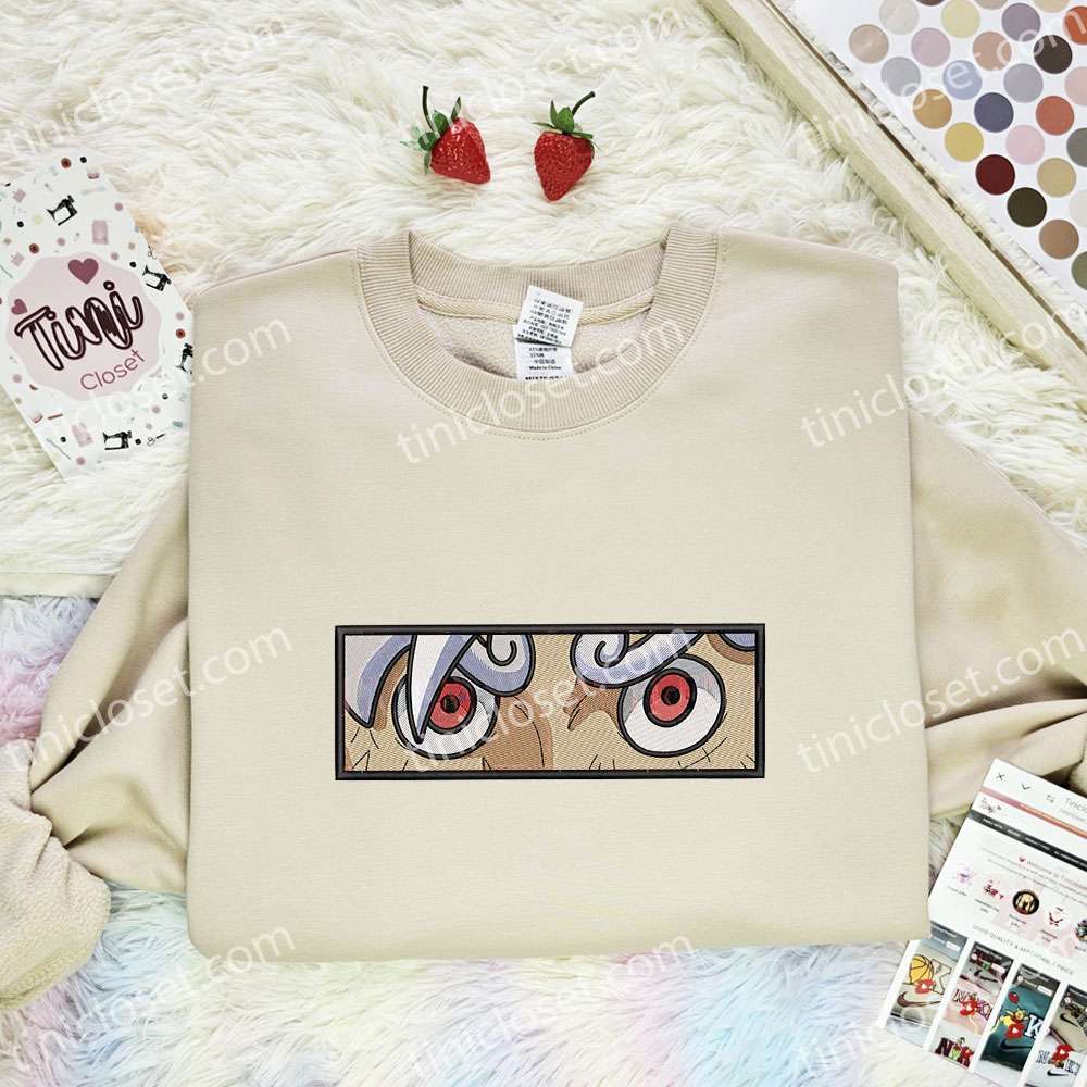 Luffy Gear 5 Eyes One Piece Anime Embroidered Shirt