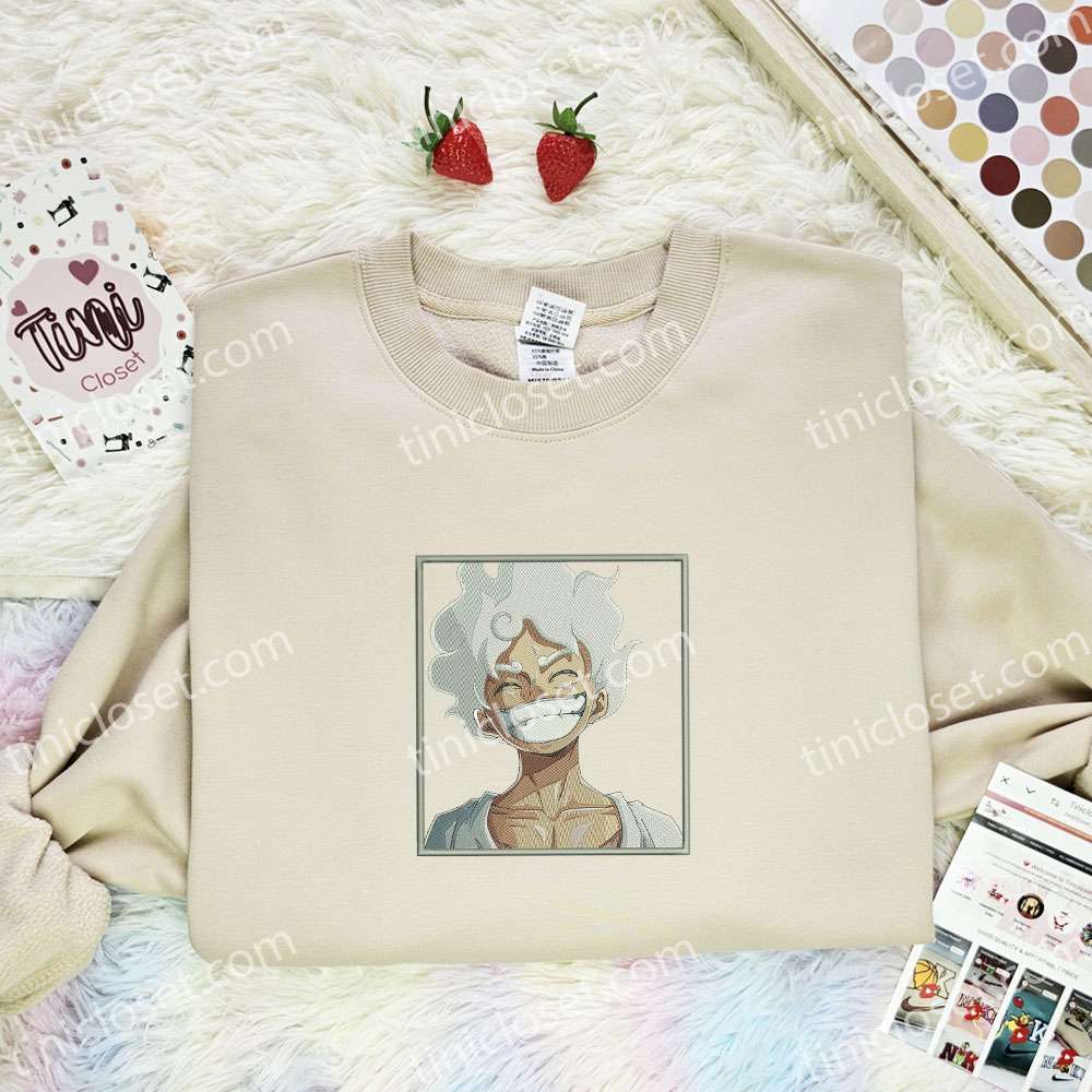 Luffy Gear 5 Handsome One Piece Anime Embroidered Shirt