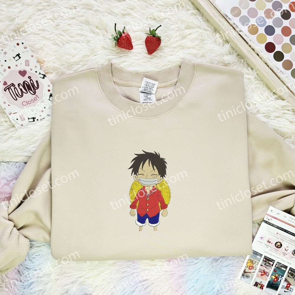 Luffy Little One Piece Anime Embroidered Shirt