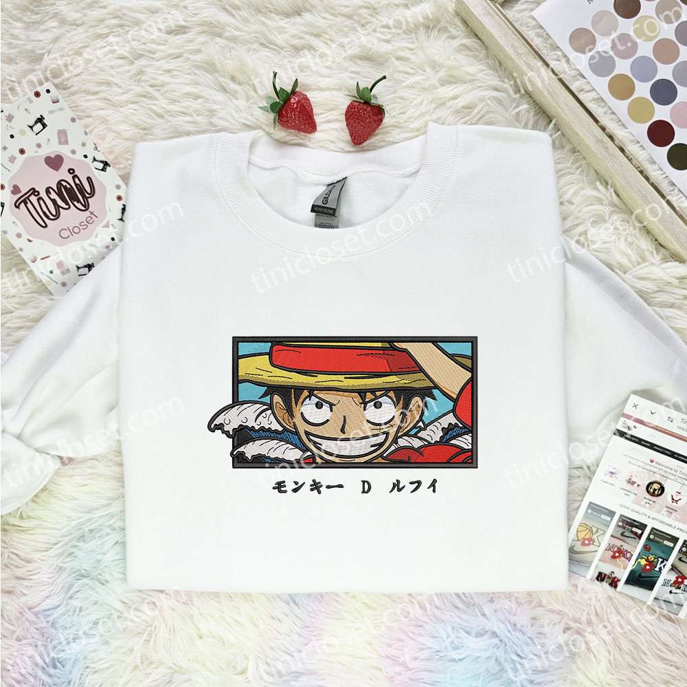 Luffy One Piece Anime Embroidered Shirt
