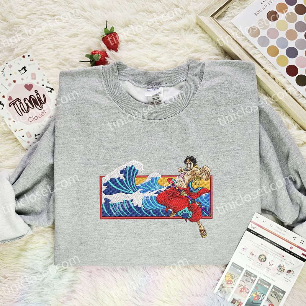 Luffy One Piece Anime Embroidered Shirt