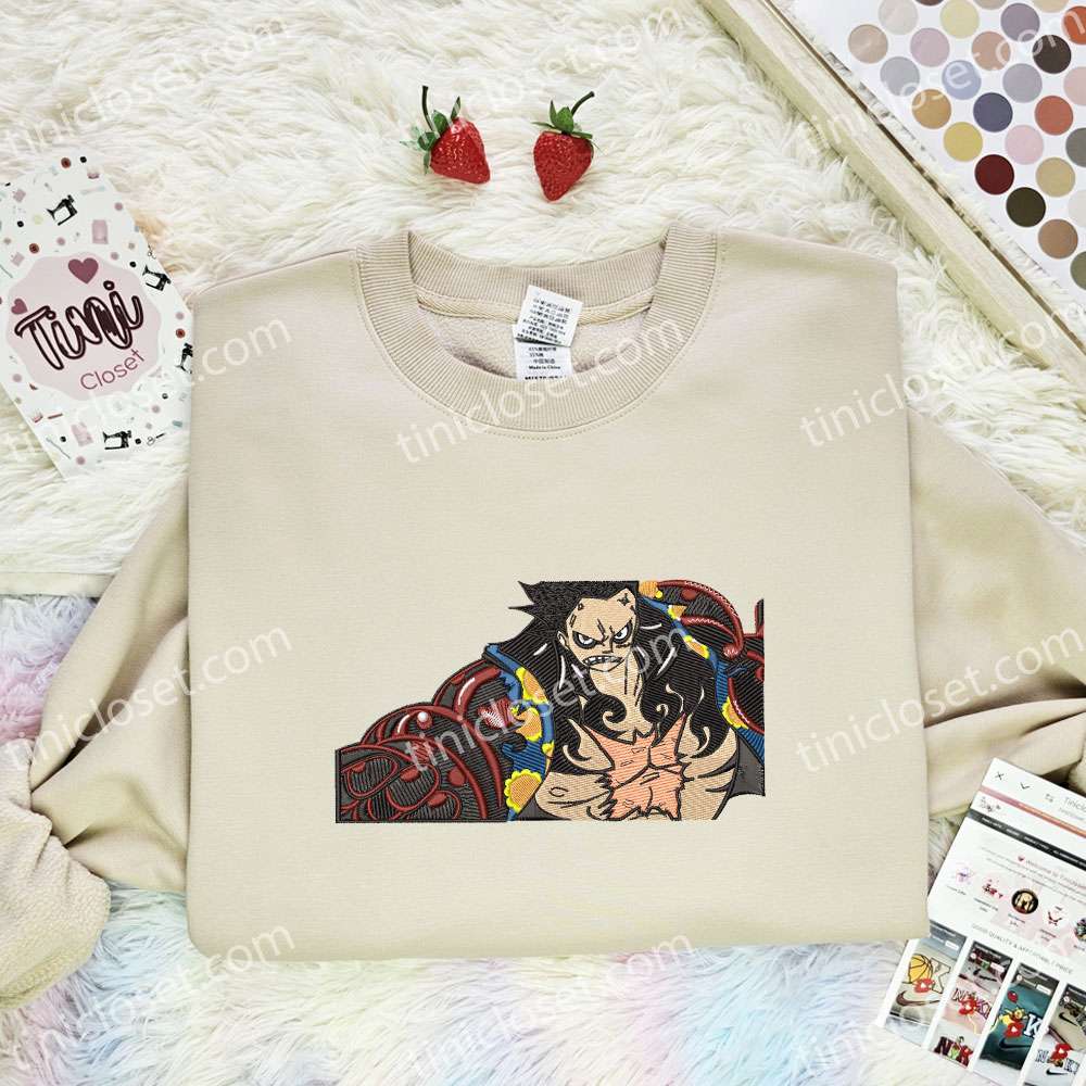 Luffy Snake Man One Piece Anime Embroidered Shirt