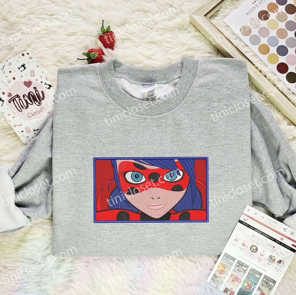 Miraculous Ladybug Cartoon Embroidered Shirt