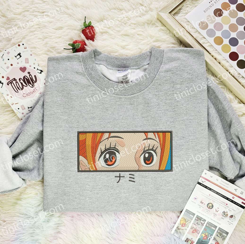 Nami Eyes One Piece Anime Embroidered Shirt