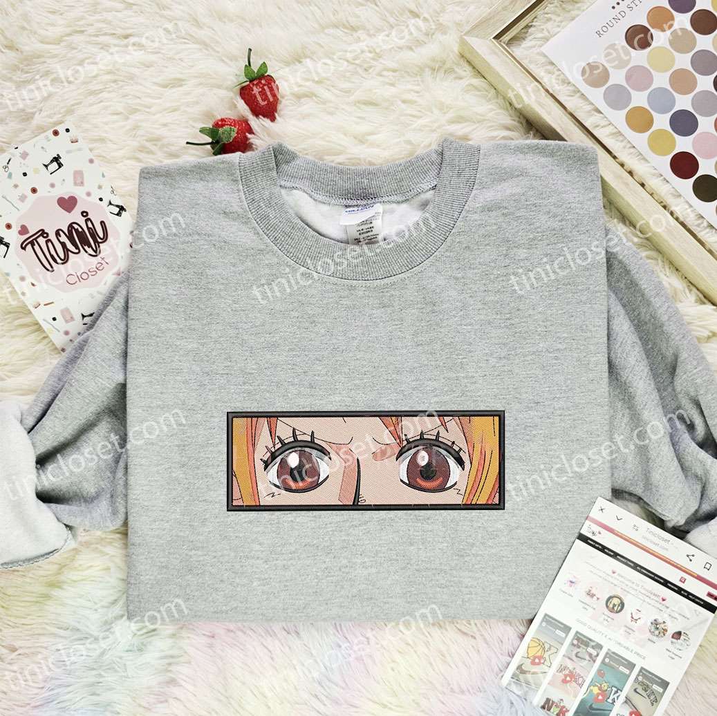 Nami Eyes One Piece Anime Embroidered Shirt