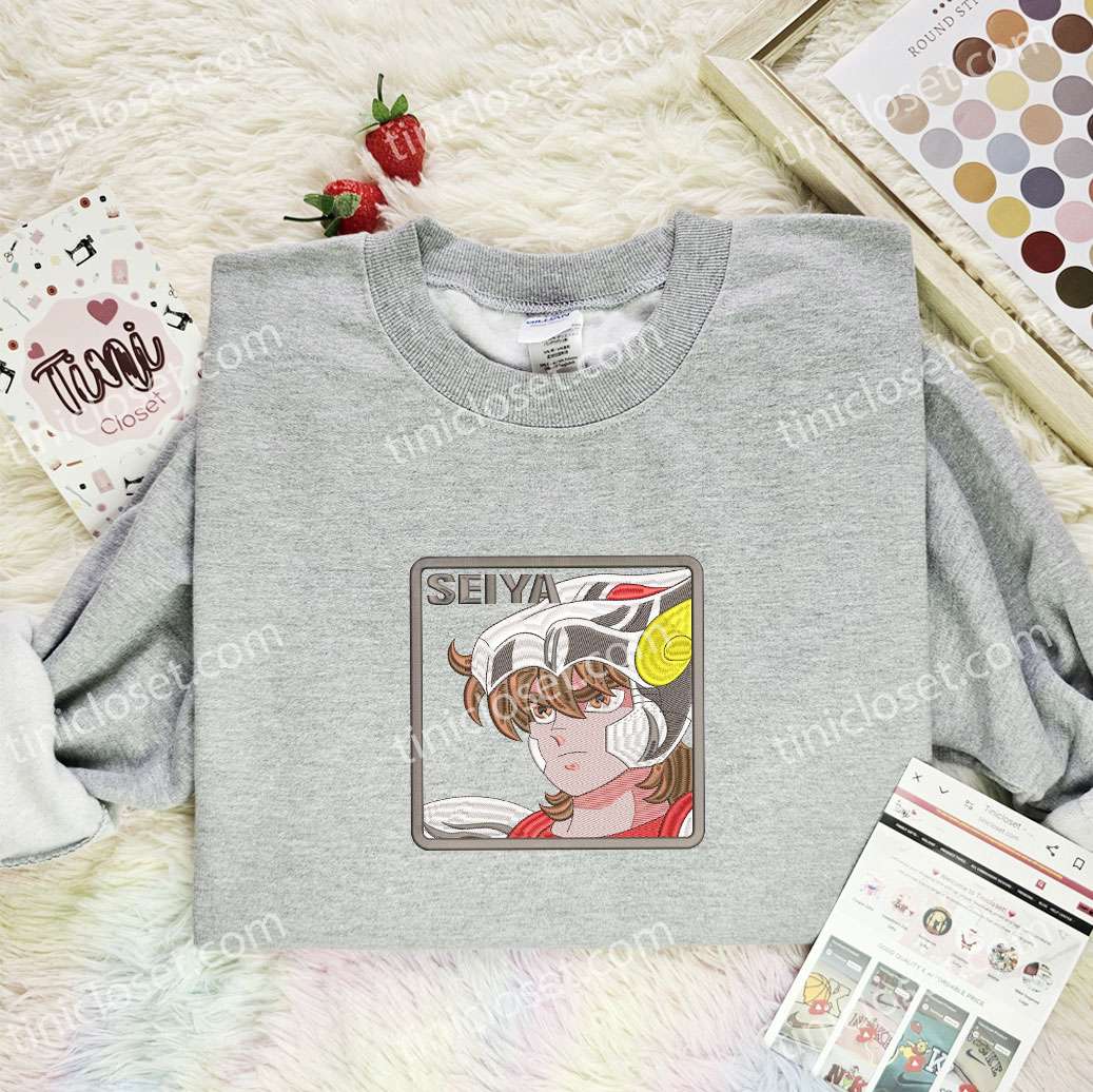Pegasus Seiya Saint Seiya Anime Embroidered Shirt