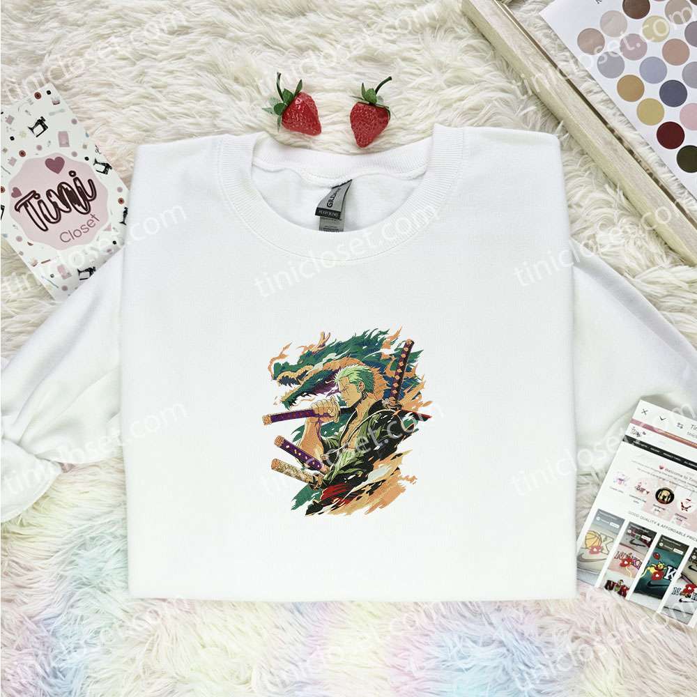 Roronoa Zoro One Piece Anime Embroidered Shirt