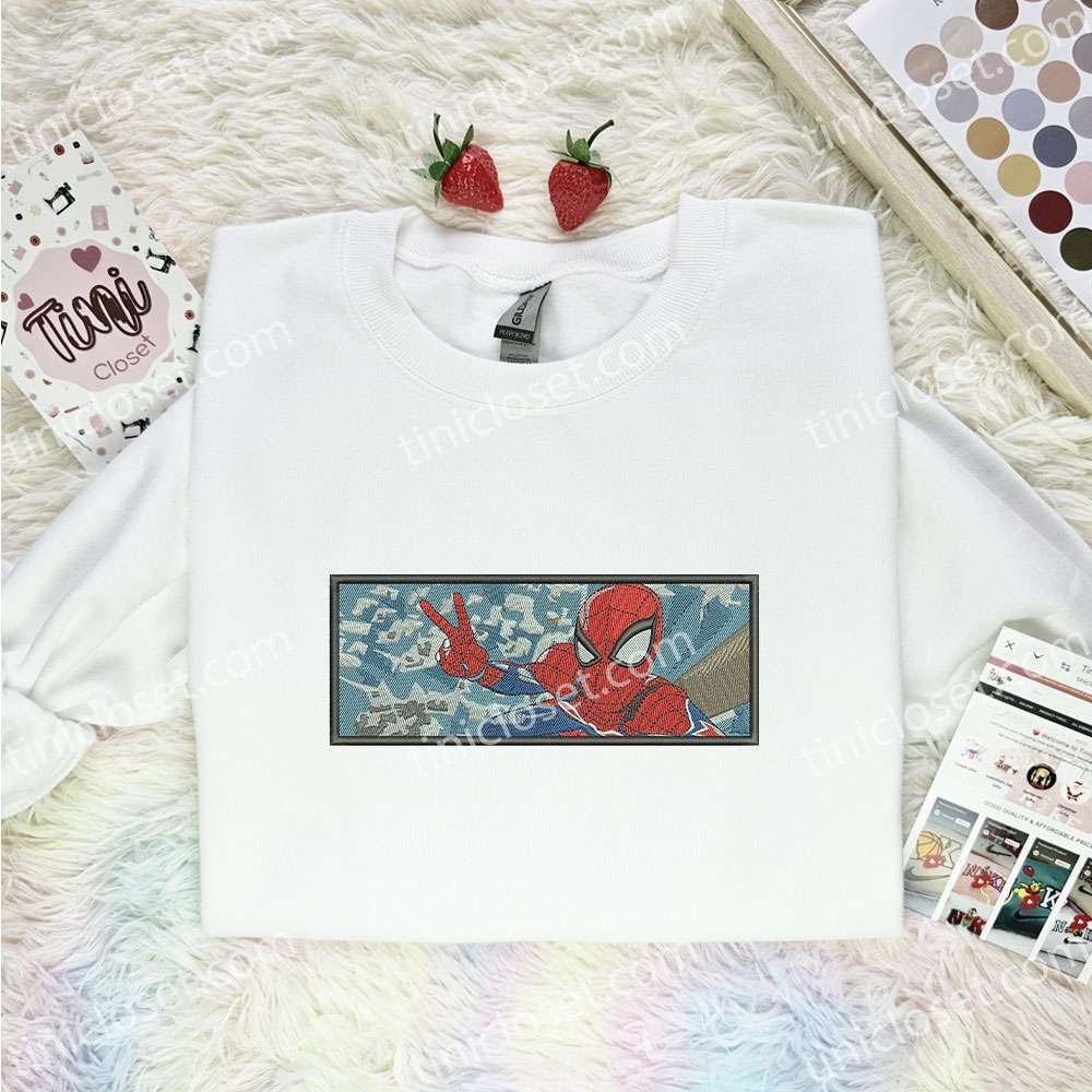 Spider-Man Peace Embroidered Shirt, Marvel Movie Embroidered Hoodie, Best Gift Idea