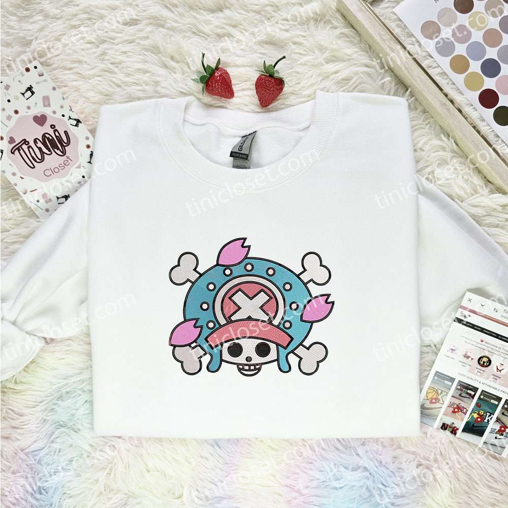 Tony Tony Chopper Jolly Roger One Piece Anime Embroidered Shirt