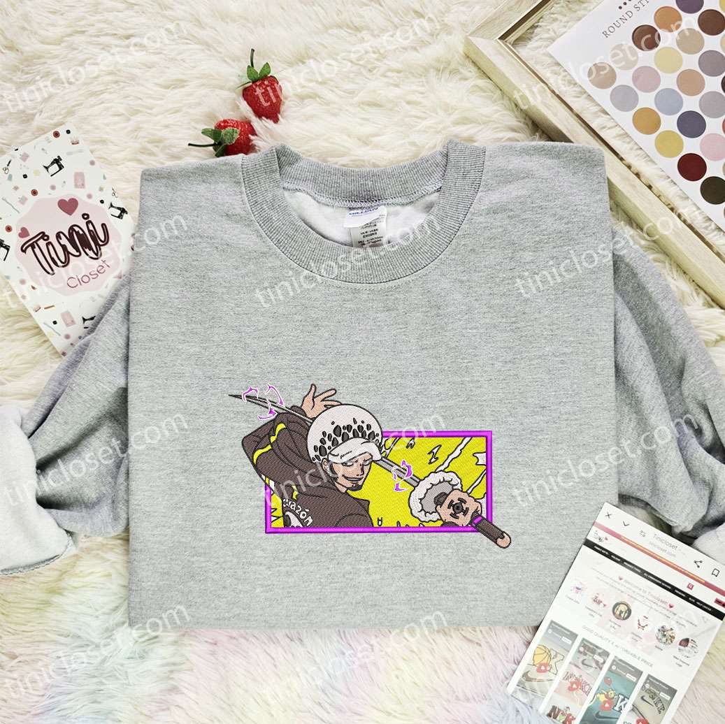 Trafalgar D Law One Piece Anime Embroidered Shirt