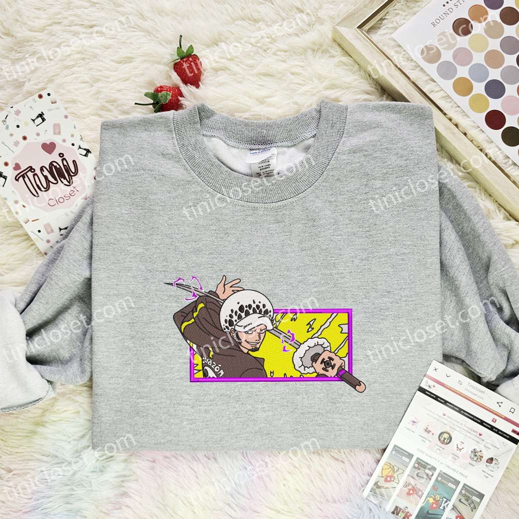 Trafalgar Law One Piece Anime Embroidered Shirt