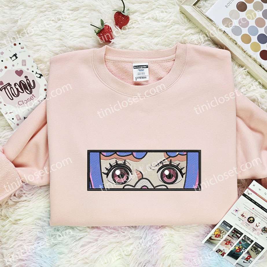 Ulti Eyes Embroidered Shirt, One Piece Embroidered Hoodie, Anime Embroidered Sweatshirt