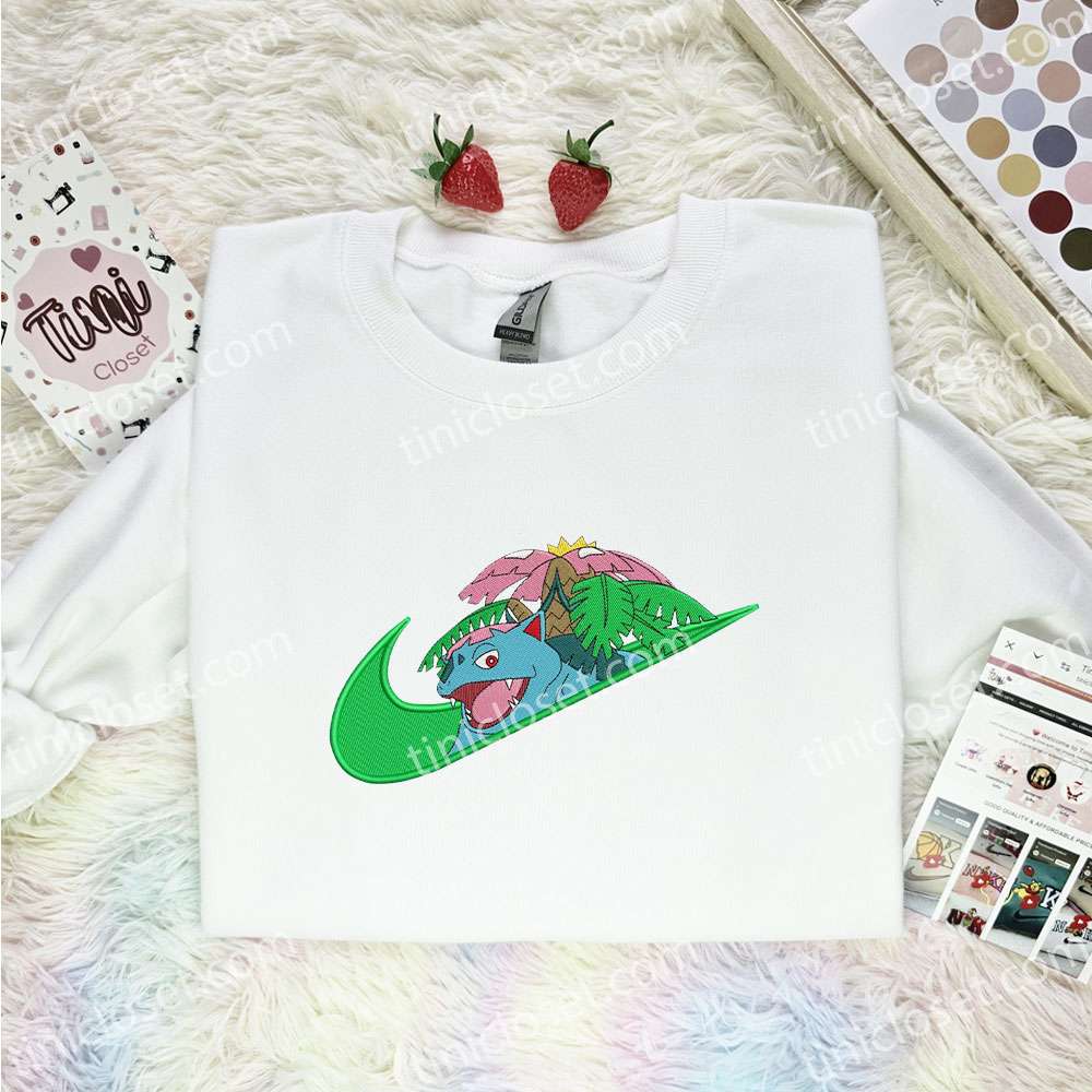 Venusaur Pokemon Anime Embroidered Shirt