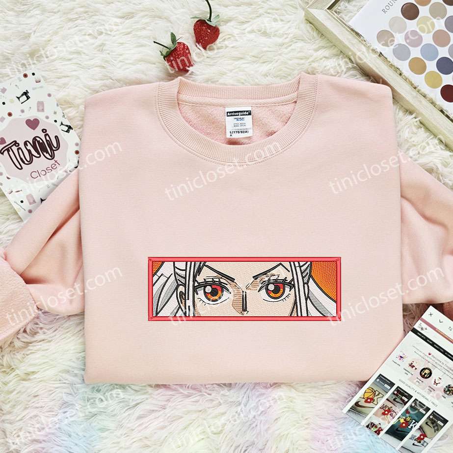 Yamato Eyes Embroidered Shirt, One Piece Embroidered Hoodie, Anime Embroidered T-Shirt